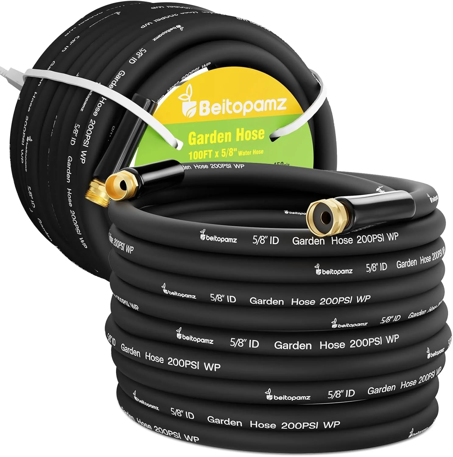 Special Beitopamz 100 ft Garden Hose, 5/8 in Heavy Duty Water Hose, Male to Female 3/4” Brass Fittings for Patio - Image 11