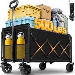 Special Wagons Cart Foldable, 280 lbs Collapsible Wagon with Wheels for Camping