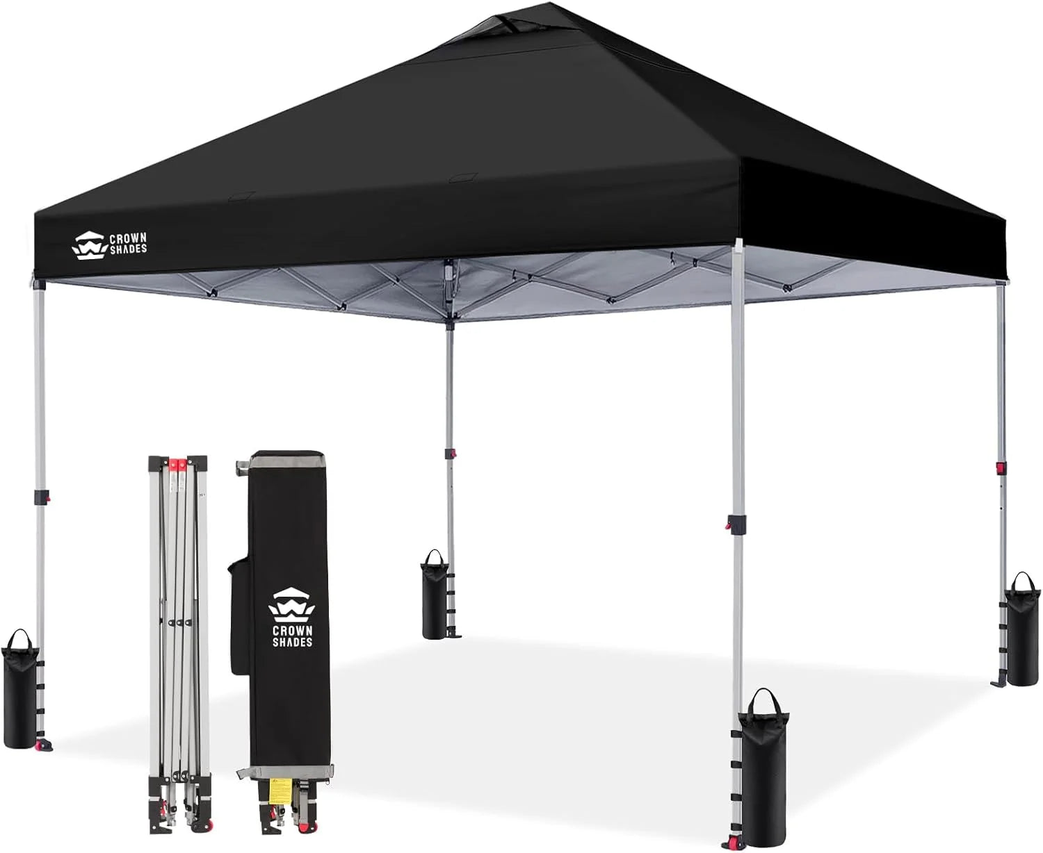 Special CROWN SHADES 10×10 Pop Up Canopy, Patented CenterLok One Push Tent Canopy, 8 Stakes, 4 Ropes (10×10 - Image 7