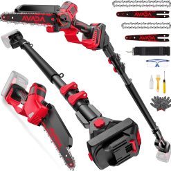 Alternative view of Special 2-IN-1 Cordless 8-Inch Pole Saw & Chainsaw for Milwaukee M18 Battery – 1200W Brushless Motor, Total Reach of Max 15.9 FT