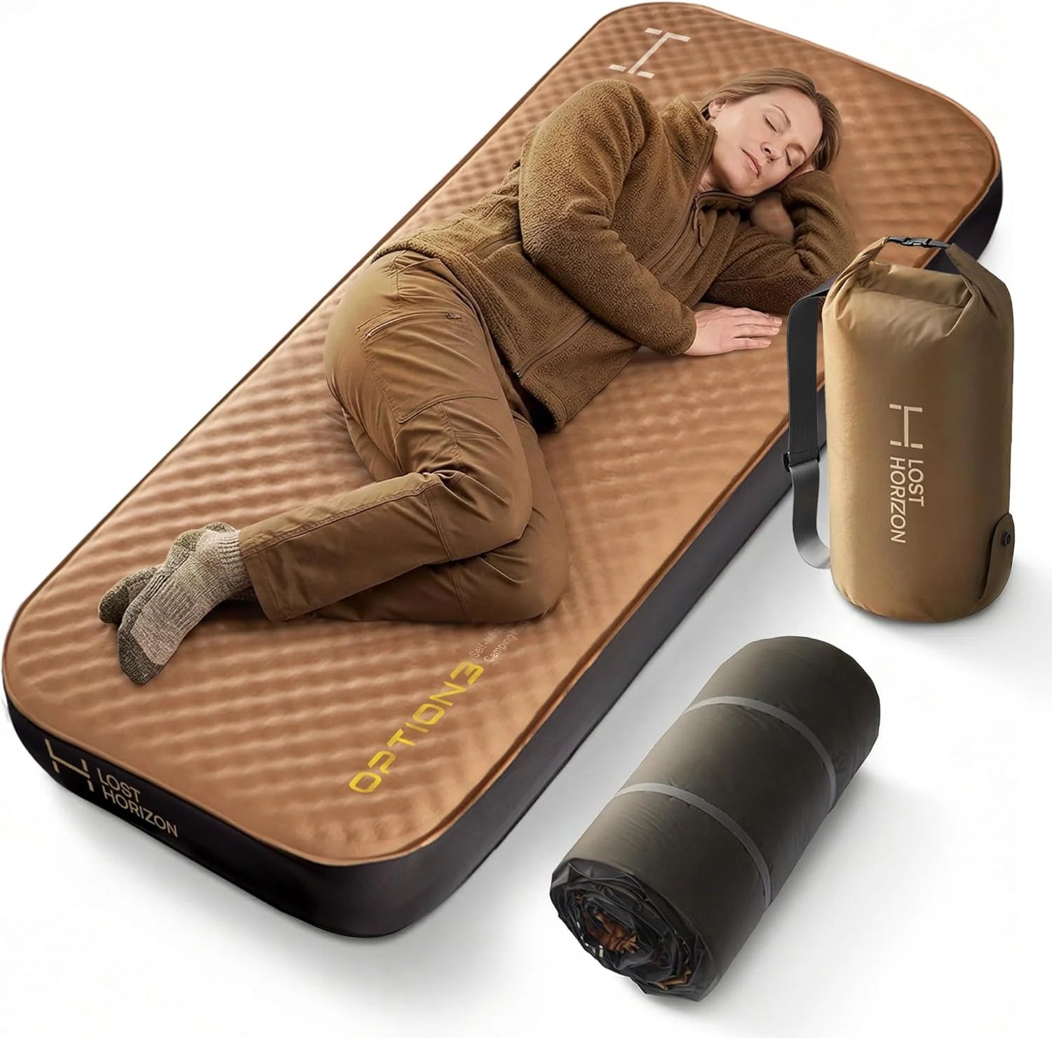 Special Lost Horizon Air & Foam Camping Mattress, Self-Inflating Sleeping Pad, 4.5 Thick, with Pump Sack, R13 Insulation - Image 3