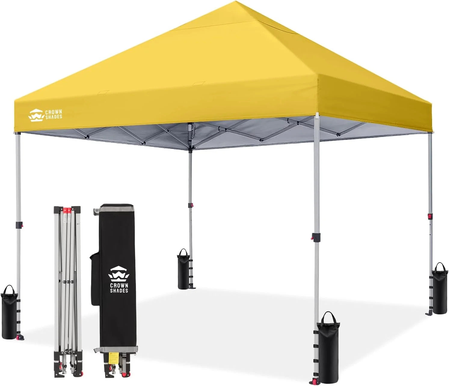 Special CROWN SHADES 10×10 Pop Up Canopy, Patented CenterLok One Push Tent Canopy, 8 Stakes, 4 Ropes (10×10 - Image 6