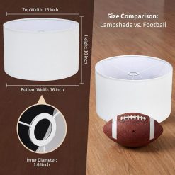 Alternative view of Special Drum Lamp Shades Set of 2 16 Top x 16 Bottom x 10 High