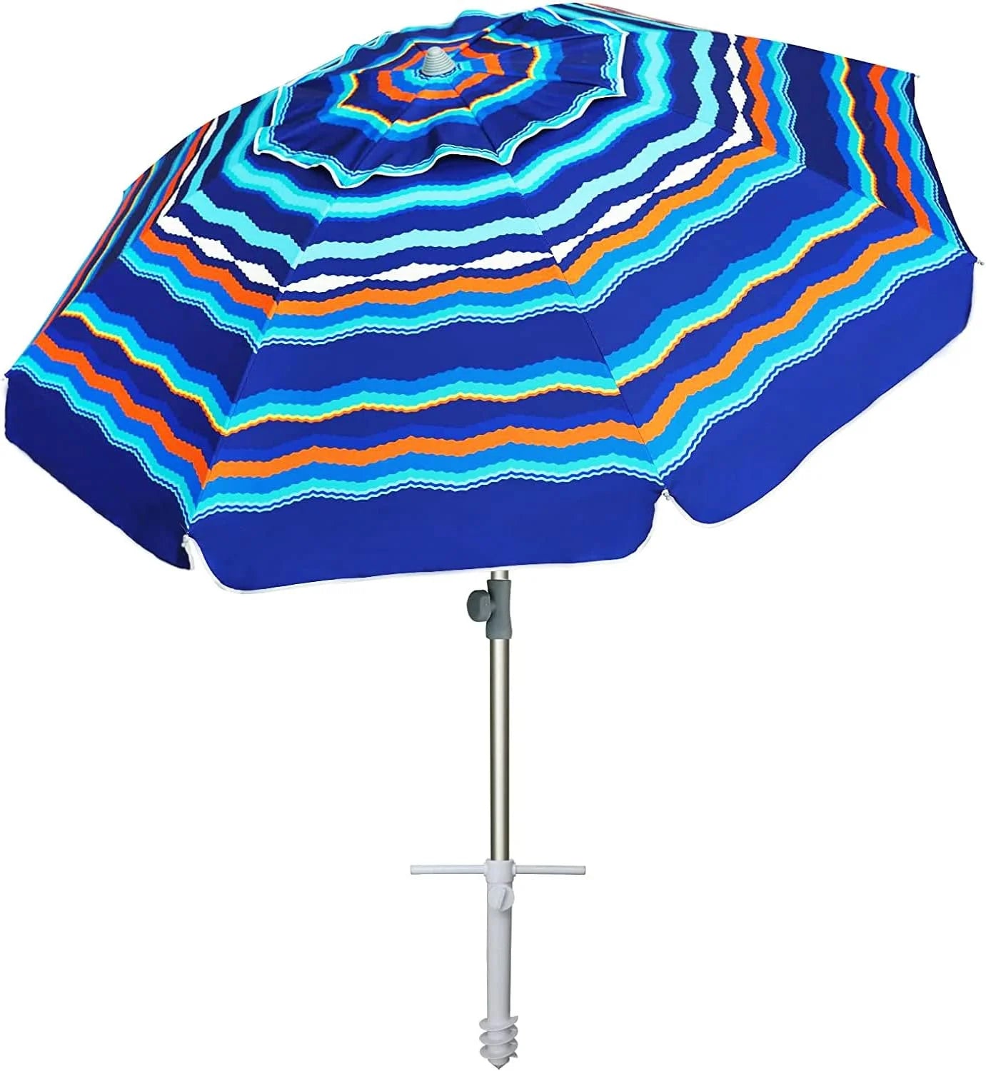 Special AMMSUN 7ft Heavy Duty High Wind Beach Umbrella with Sand Anchor Vent Tilt UPF 50+ Sun Protection - Image 10