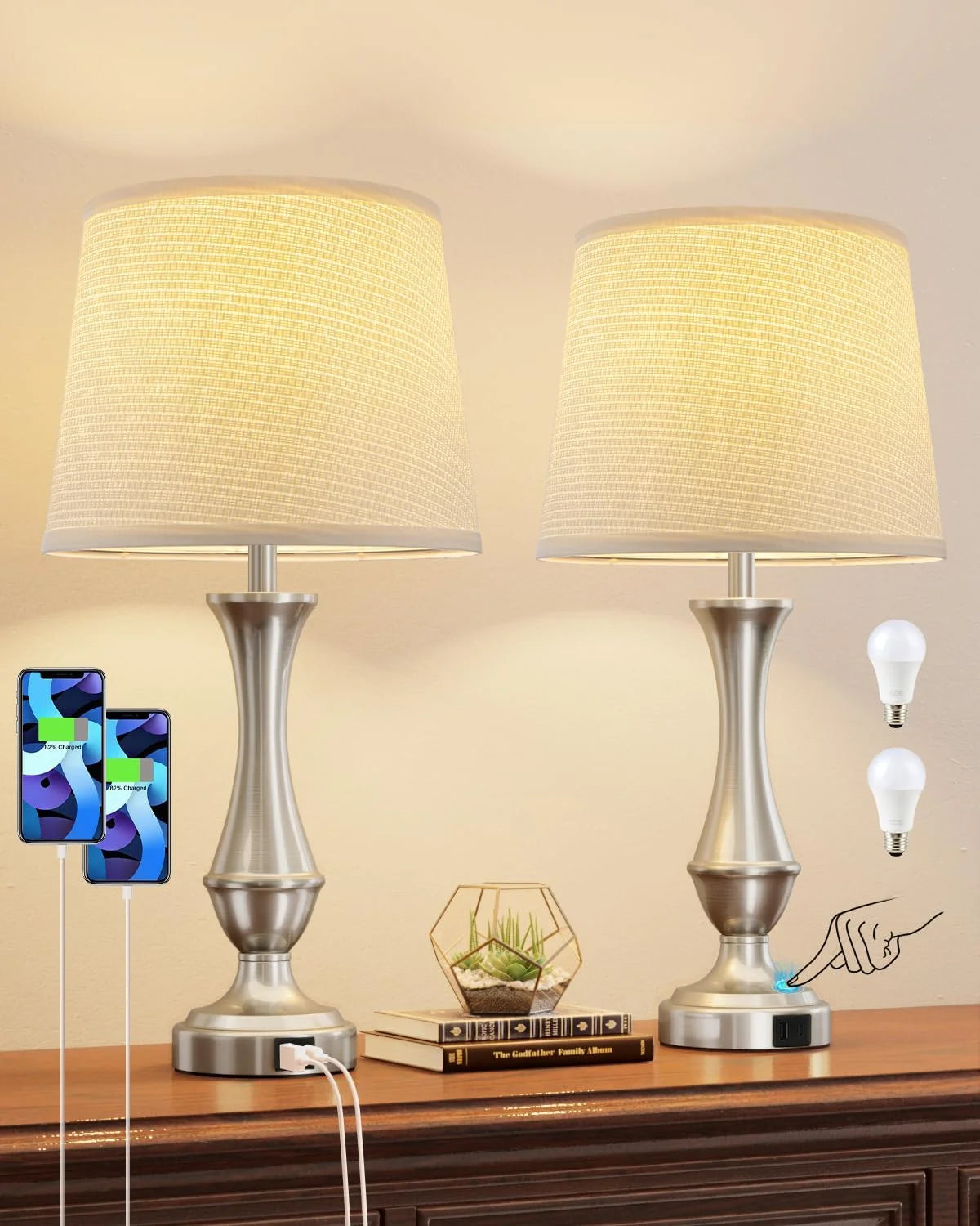 Special Seealle Touch Lamps for Nightstand, Dimmable, Bulb Included - Image 12