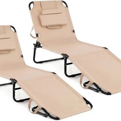 Alternative view of Special Beach Lounge Chair, Sunbathing Chair Patio Lounge Chair Folding Adjustable Recliner with Hole for Face