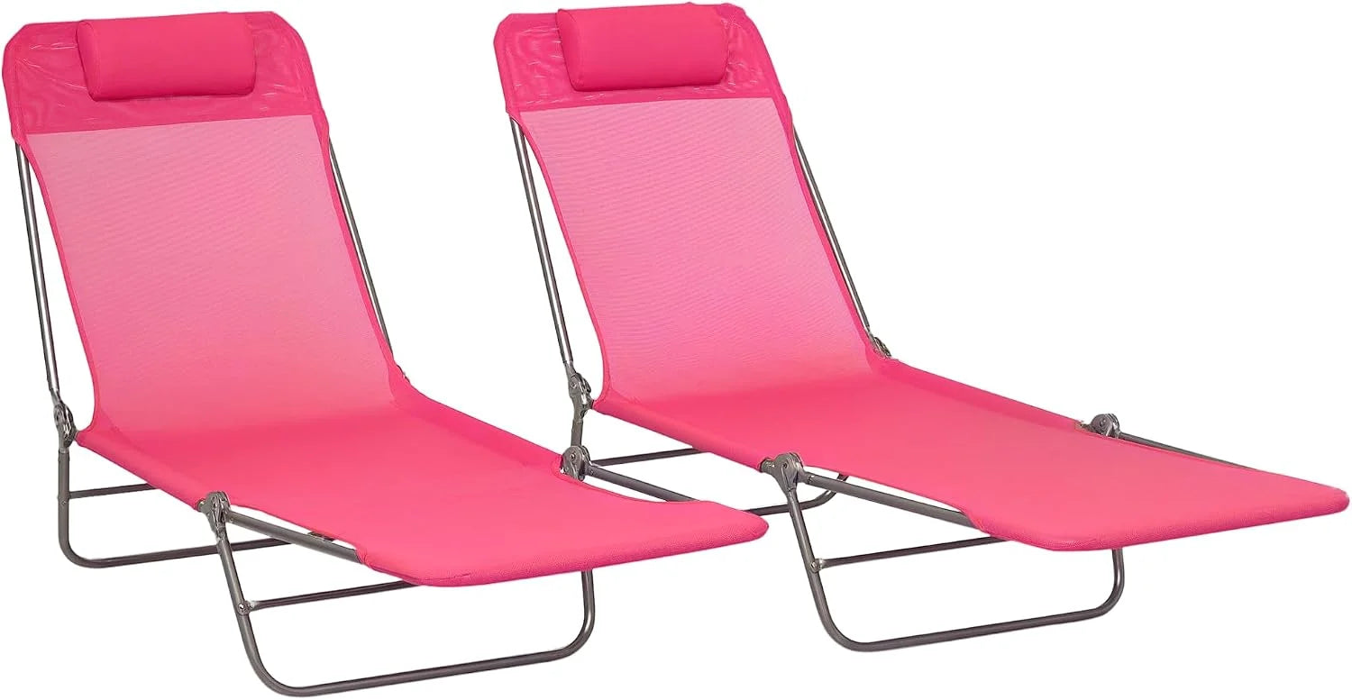 Special Outsunny Folding Chaise Lounge Chair, Pool Sun Tanning Chair - Image 8
