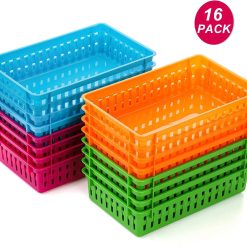 Alternative view of Special Classroom Storage Baskets Bins, Small Plastic Organizer Basket, Colorful Storage Trays, Crayon Pencil