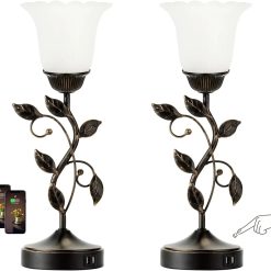 Special Touch Control Table Lamp with 2 USB Charging Ports, Dimmable, Bulb Included
