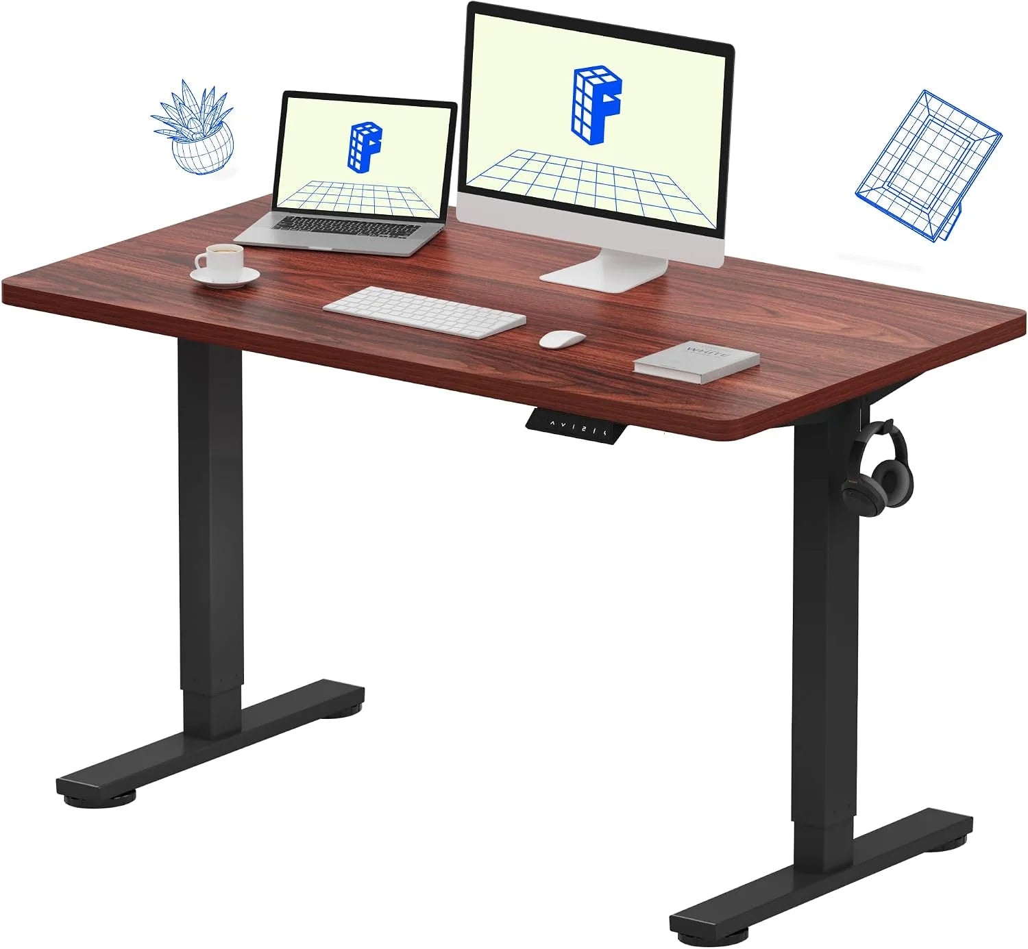 Special FLEXISPOT EN1 One-Piece Standing Desk, Electric Adjustable with 4 Memory Presets, 176 LBS Capacity, 48x24 Black - Image 41
