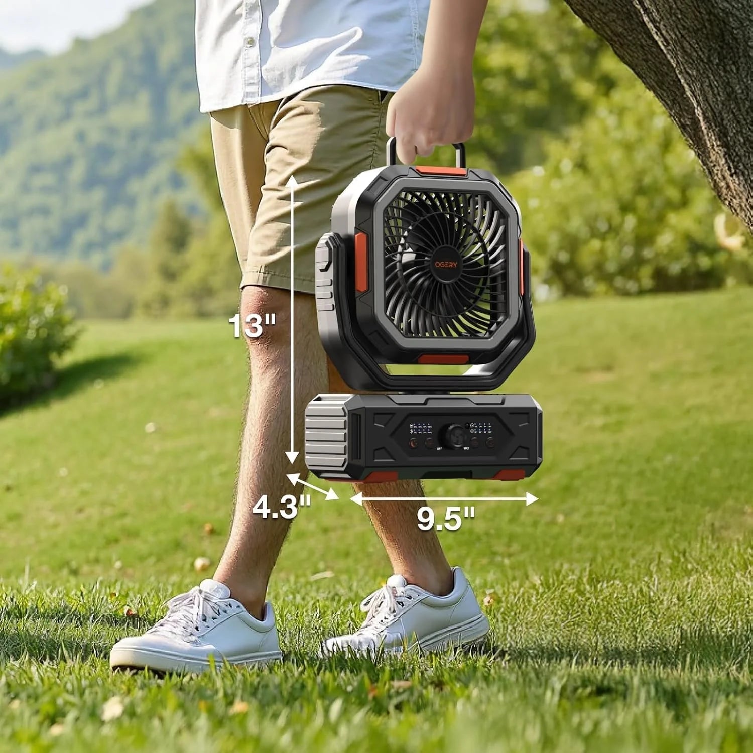Special OGERY Portable Fan Rechargeable, 30000mAh Camping Fan for Tent, RV & Outdoor with Up to 322H Runtime - Image 2