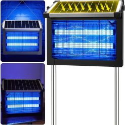 Special Solar Bug Zapper Outdoor, 4500V Solar Mosquito Zapper Outdoor Waterproof, 1/2 Acre Coverage Rechargeable Electric Fly