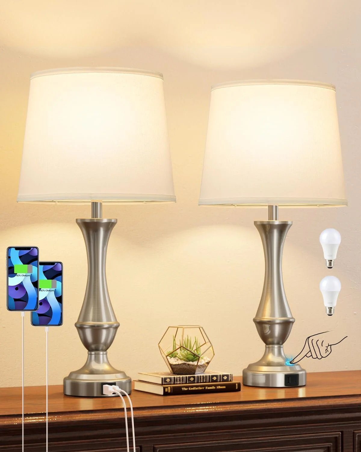 Special Seealle Touch Lamps for Nightstand, Dimmable, Bulb Included - Image 7