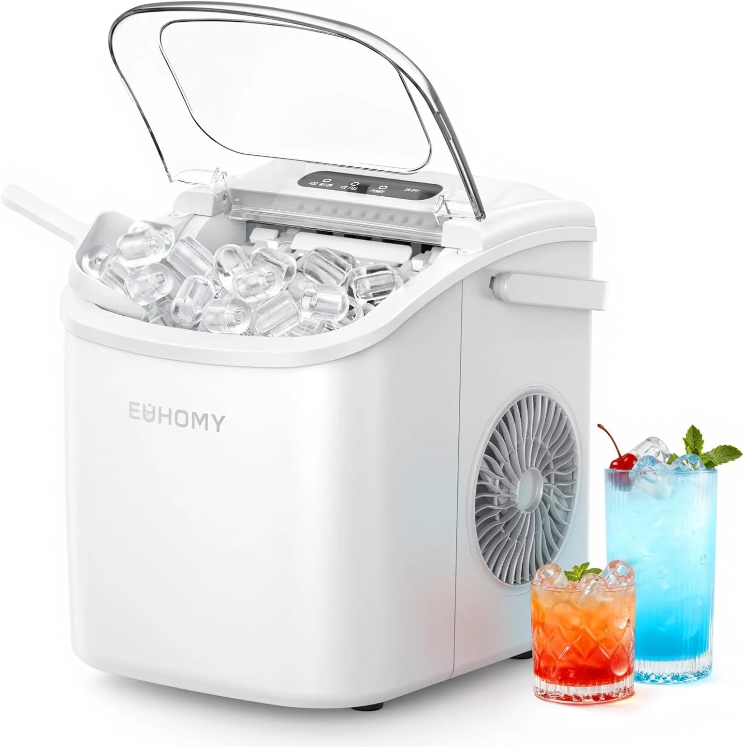 Special Countertop Ice Maker Machine with Handle, 26lbs in 24Hrs, 9 Ice Cubes Ready in 6 Mins, Auto-Cleaning Portable Ice - Image 3