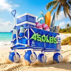 Alternative view of Special Beach Wagon with Big Balloon Wheels for Sand, 450LB Heavy Duty