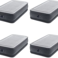 Special 64417ED 22in Queen Dura-Beam Comfort Plush High-Rise Inflatable Air Mattress with Built in Pump for Travel
