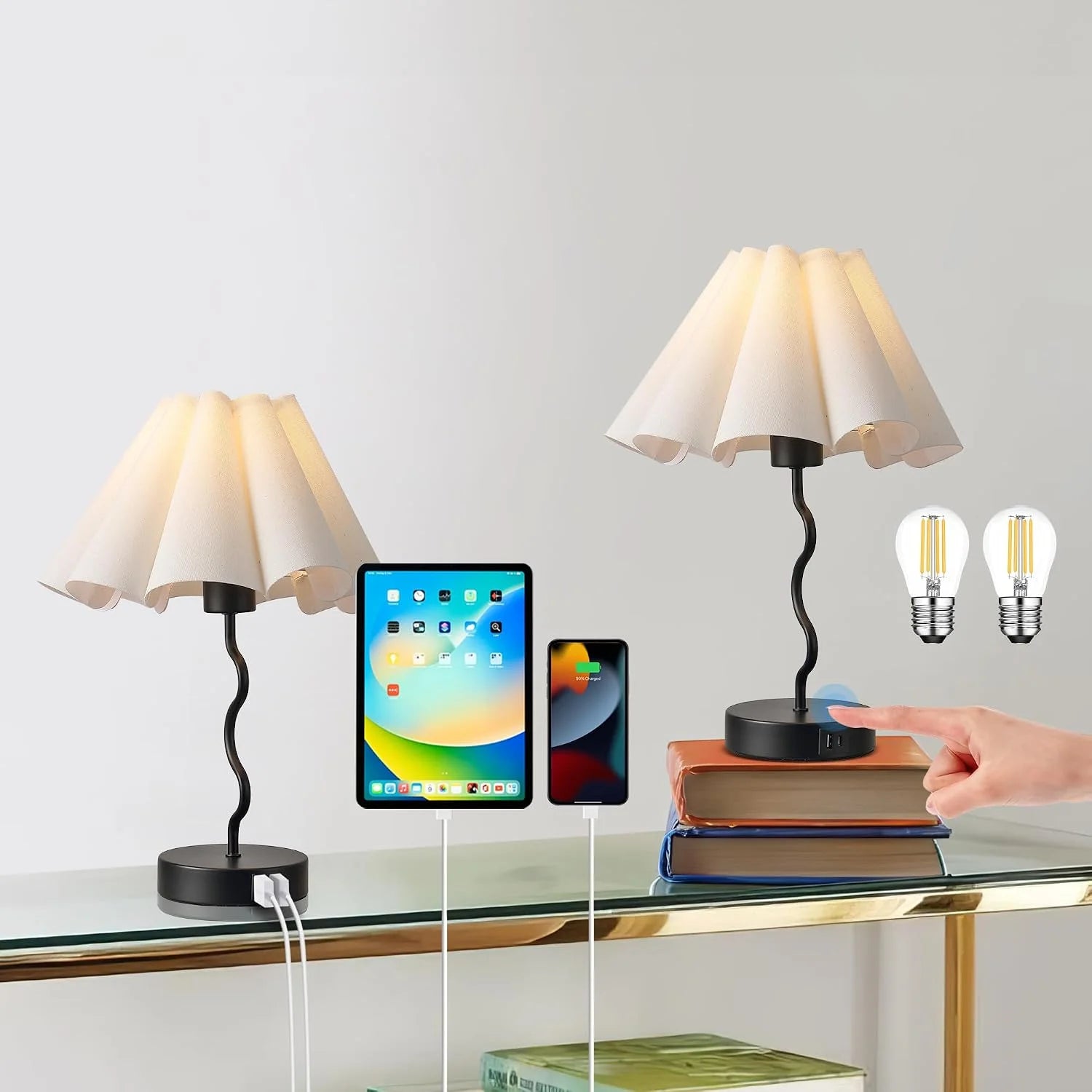 Special Pleated Table Lamp, Modern Lamp for Bedroom Home Office Decor - Image 4