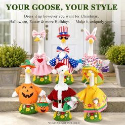 Alternative view of Special 23 Inch Large Porch Goose Statue, PE Plastic Outdoor Goose Decor for Lawn
