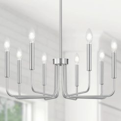 Special Yunnix 6 Light Champagne Bronze Chandelier, Farmhouse Chandelier for Dining Room Light Fixture Hanging