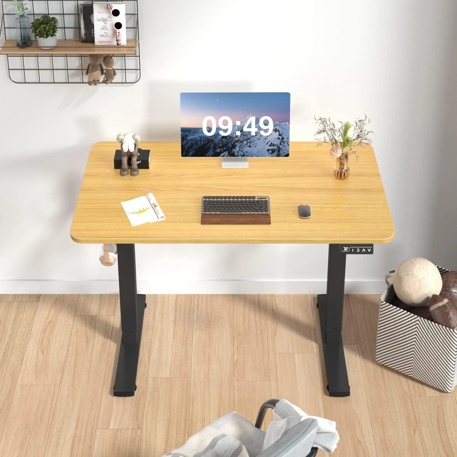 Special 55 x 24 Inches Electric Height Adjustable Standing Desk Large Sit Stand Up Desk Home Office Computer Desk Memory - Image 74