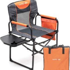 Alternative view of Special SUNNYFEEL Camping Directors Chair, Heavy Duty, Oversized Portable Folding Chair with Side Table