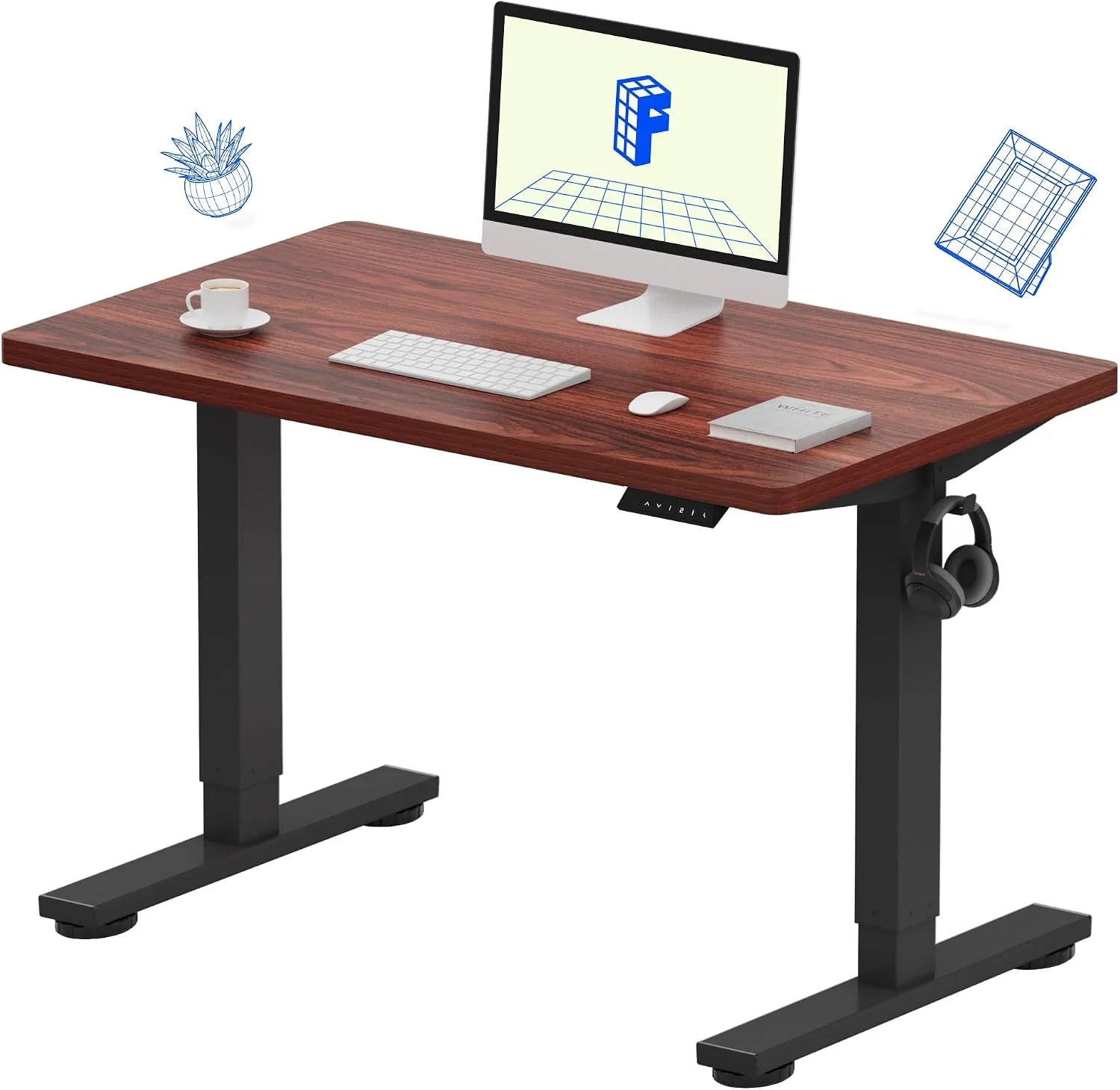 Special FLEXISPOT EN1 One-Piece Standing Desk, Electric Adjustable with 4 Memory Presets, 176 LBS Capacity, 48x24 Black - Image 21