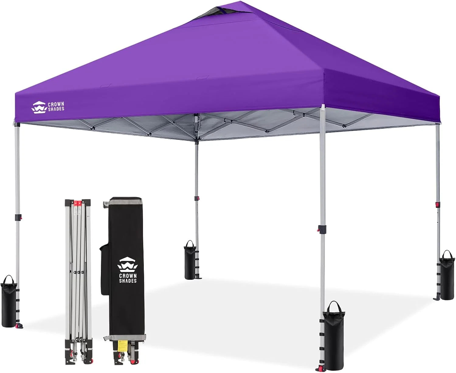 Special CROWN SHADES 10×10 Pop Up Canopy, Patented CenterLok One Push Tent Canopy, 8 Stakes, 4 Ropes (10×10 - Image 26