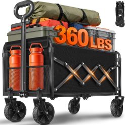 Special Wagons Carts Foldable " 280Lbs Collapsible Wagon Cart with Wheels Portable " Folding Wagon Lightweight for Camping