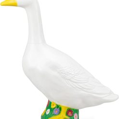 Special 23 Inch Large Porch Goose Statue, PE Plastic Outdoor Goose Decor for Lawn