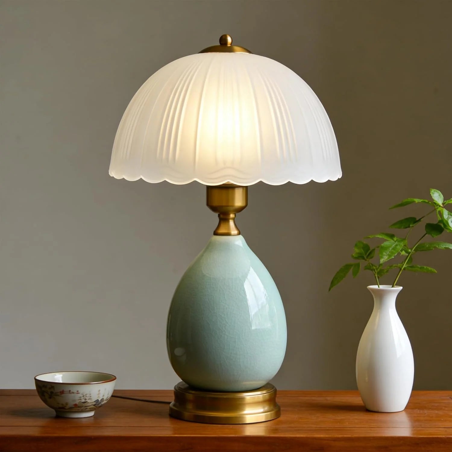 Special WELAISA Table Lamps Ceramic Retro Lamp, 15. Modern Bedside Nightstand Traditional Lamps