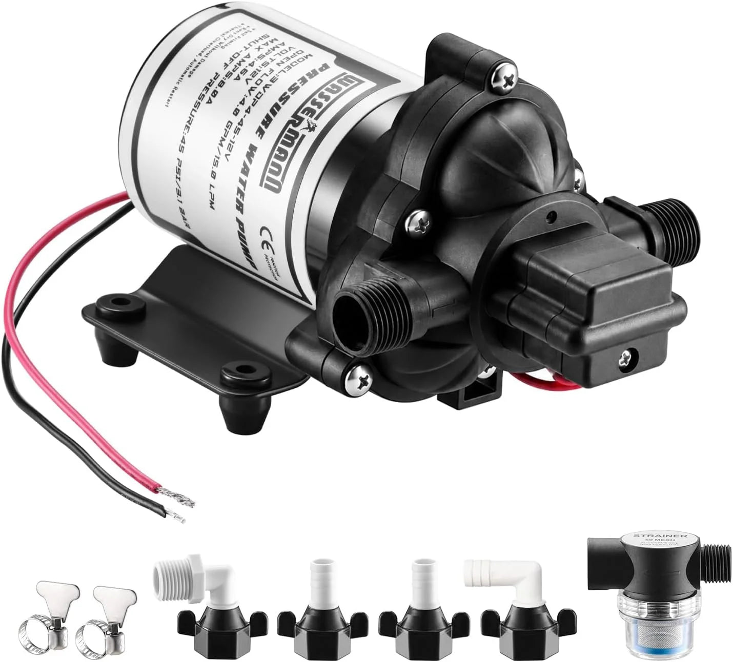 Special WASSERMANN RV Pump, 12V Self-priming RV Water Pressure Pump 4.0GPM 45PSI with Pressure Switch - Image 7