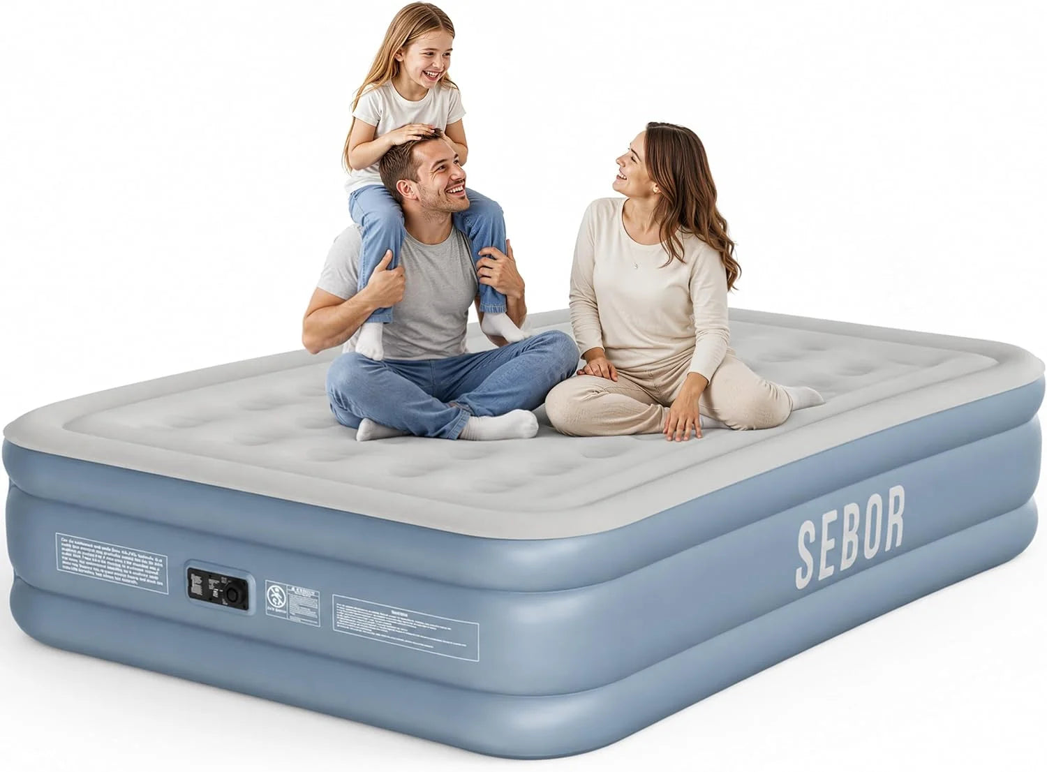 Special Air Mattress Queen with Built-in Pump 18, Comfortable Self-Inflating Blow up Mattress with High-Speed Pump - Image 2