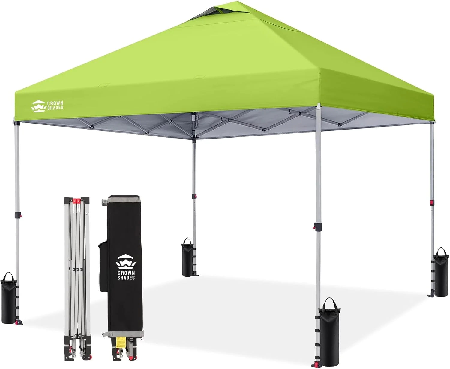 Special CROWN SHADES 10×10 Pop Up Canopy, Patented CenterLok One Push Tent Canopy, 8 Stakes, 4 Ropes (10×10 - Image 9