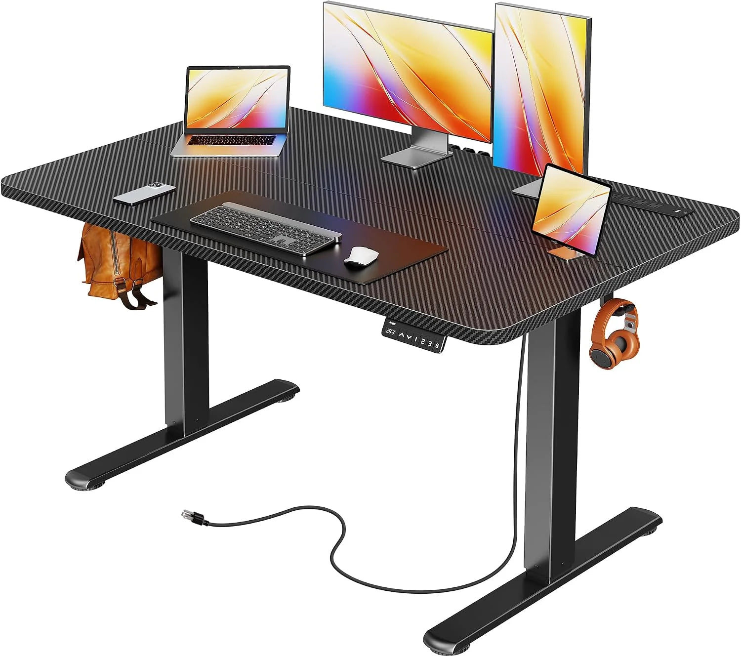 Special Electric Standing Desk with Power Outlets and USB-C Port, 47 X 24 Inch Height Adjustable Desk - Image 17