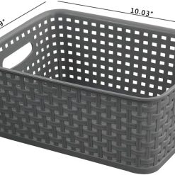 Alternative view of Special Storage Basket, 10.03 x 7.59 x 4.09, Pack of 6, Gray