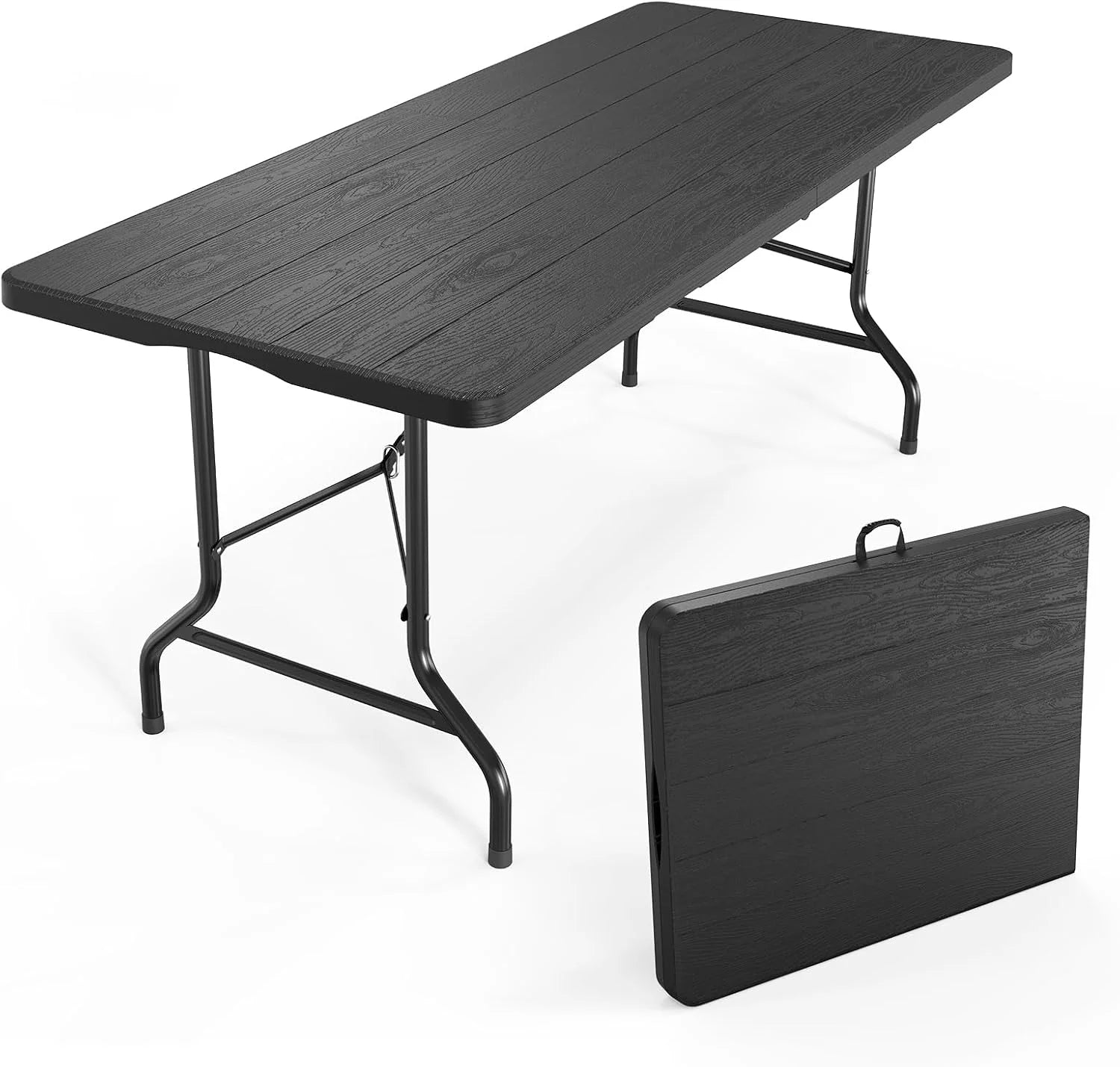 Special VINGLI 4 FT Plastic Folding Camping Table,3-Level Adjustable Height, Portable in/Outdoor Party Picnic Dining Desk - Image 5