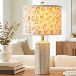 Alternative view of Special PoKat 23" Bedside Table Lamp for Bedroom Nightstands, White Modern Bedroom Lamp