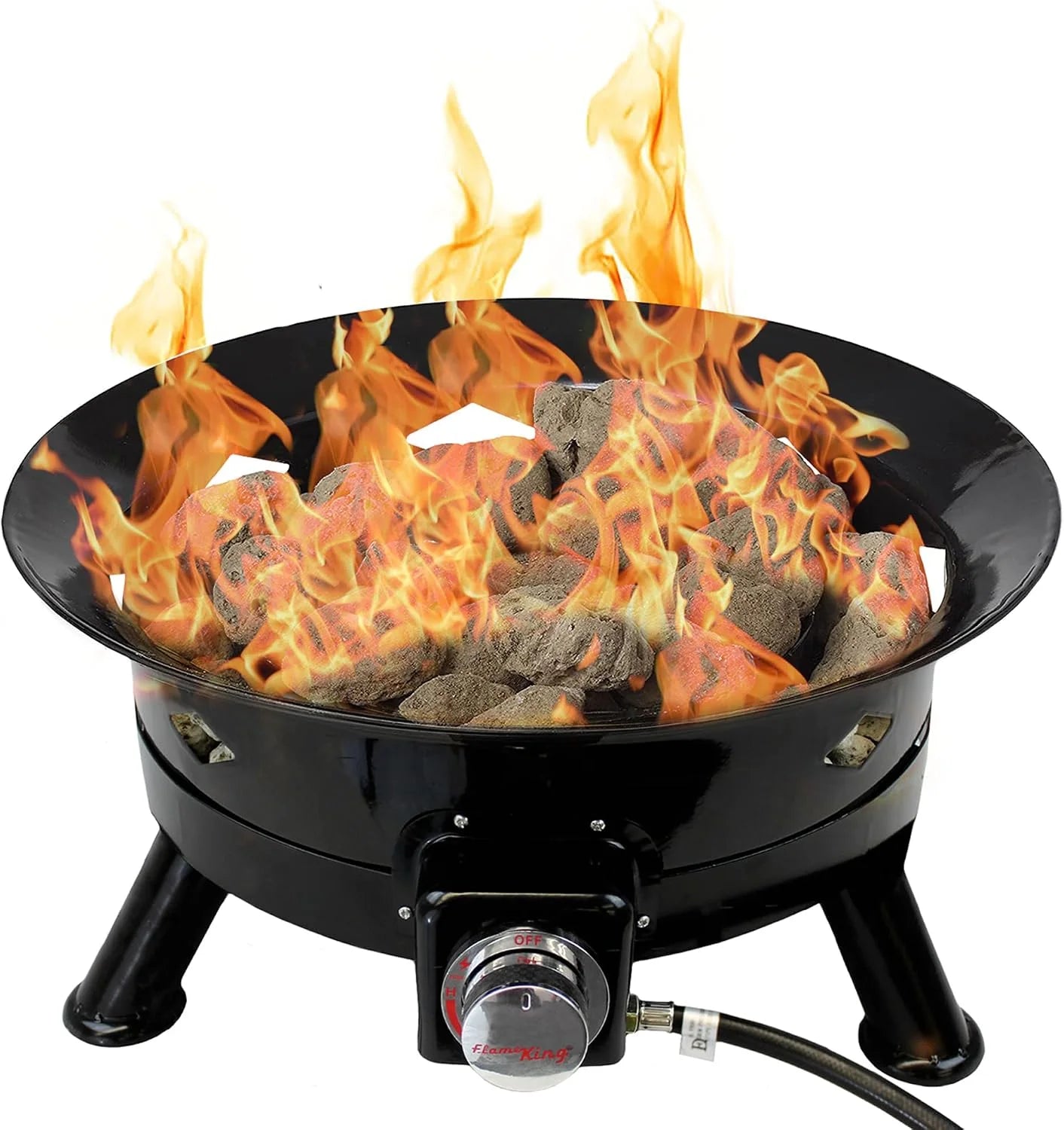 Special Flame King Smokeless Propane Fire Pit, 24-inch Portable Firebowl, 58K BTU with Self Igniter, Cover, & Carry Straps for RV - Image 2