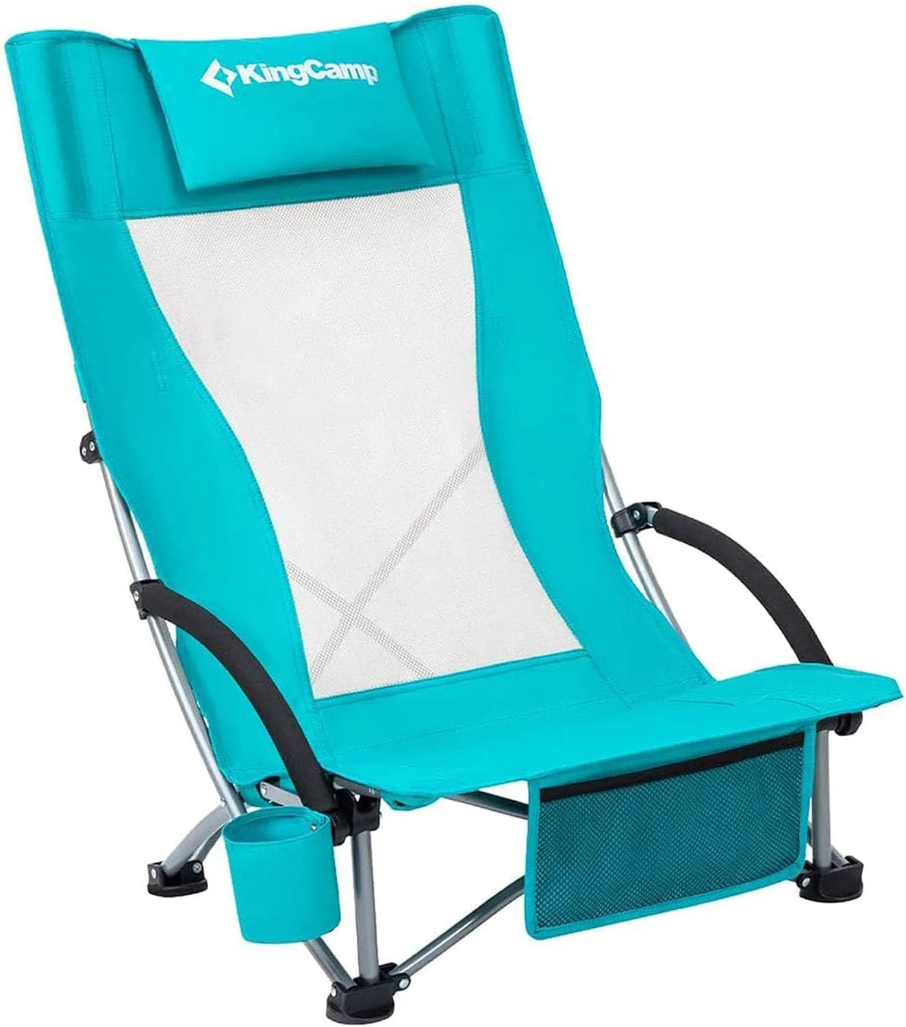 Special KingCamp Low Beach Chairs 2 Pack, Folding Portable Chair for Adults lightweight Extra Wide Ergonomic High Back Seat - Image 7