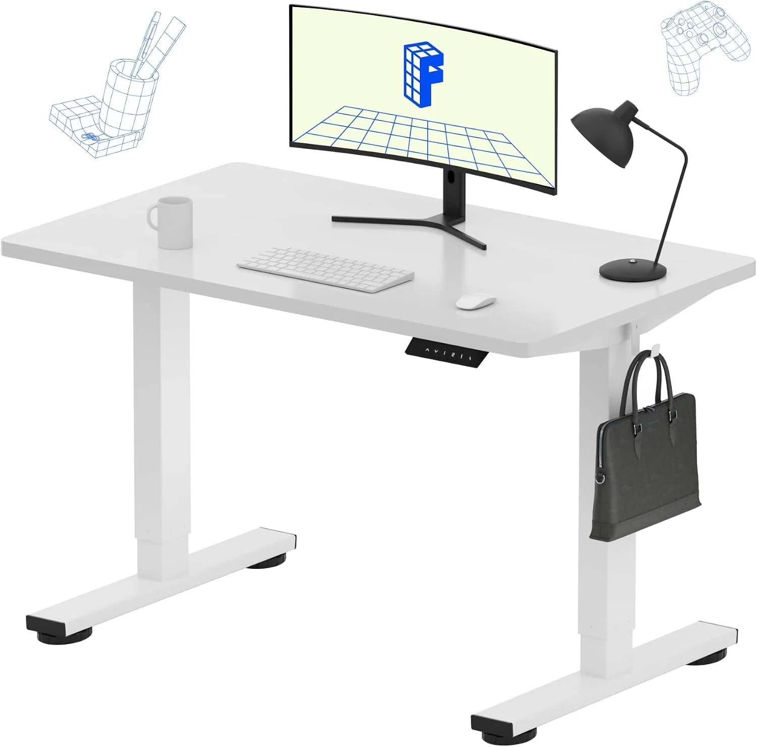Special FLEXISPOT EN1 One-Piece Standing Desk, Electric Adjustable with 4 Memory Presets, 176 LBS Capacity, 48x24 Black - Image 18