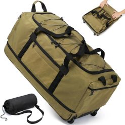 Special Laripwit Collapsible Duffle Bag with Wheels 130-170L Extra Large Expandable Travel Duffel Bag for Men Women Heavy Duty