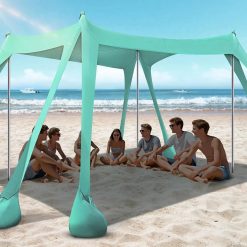 Alternative view of Special Beach Tent, Beach Canopy UPF50+ UV Protection, 10x10ft Beach Shade Sun Shelter with 8 Sandbags