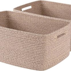 Alternative view of Special Large Storage Basket for Organizing, Woven Rope Basket for Shelves, Closet Organizer Bins for Clothes, Blanket