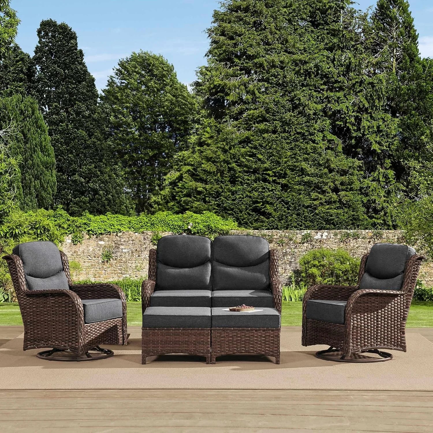 Special Luxury High Back Patio Furniture Set with 6-Inch Thick Cushion - Image 3