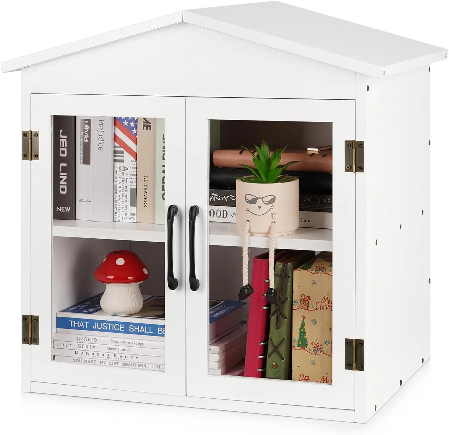 Special Exttlliy 2-Tier Outdoor Library Outdoor Book Box Storage, 20x14x21 Inch - Image 6