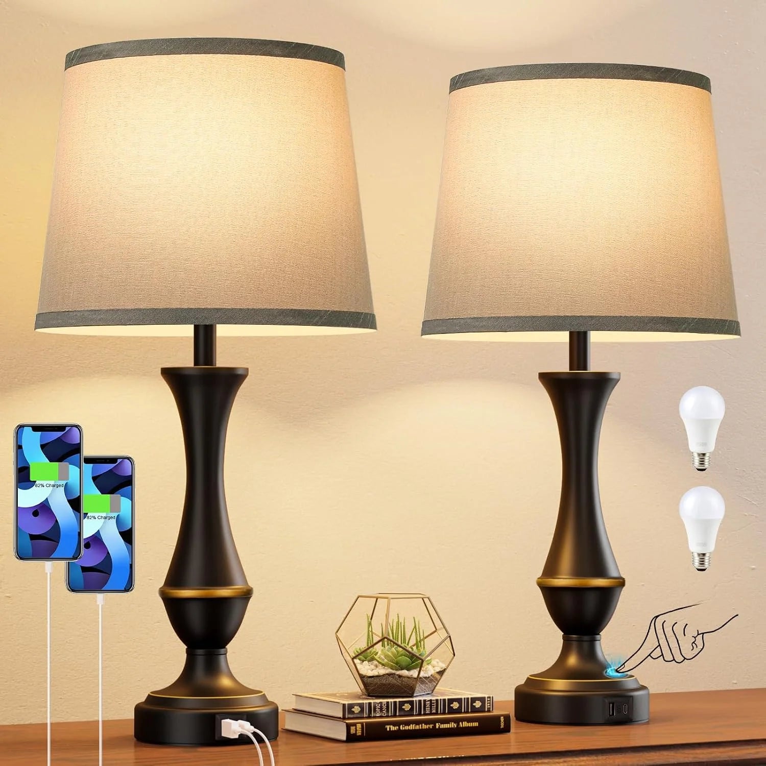 Special Seealle Touch Lamps for Nightstand, Dimmable, Bulb Included - Image 10