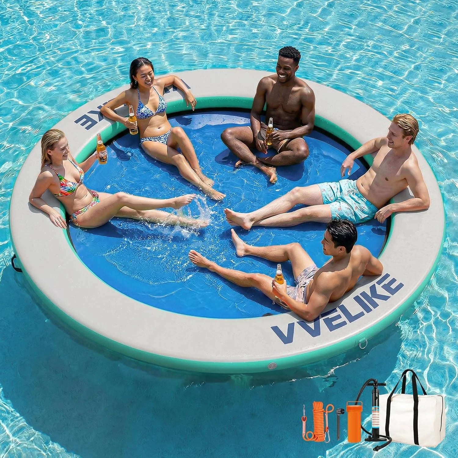 Special Water Hammock Lake Floats for Adults, Large Circle Pool Hammock Pool Lounger Water Float for Lake River Ocean