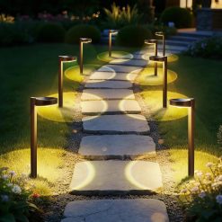 Special 12 Pack Solar Pathway Lights Outdoor, 3 Color Temperatures Selectable CCT, Focused Ground Spot Lens