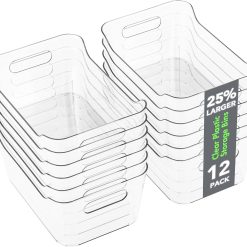 Special Plastic Storage Bins, Multi-Use Organizer Bins, Pantry Organizer, Clear Storage Containers for Home