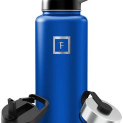 Special FLASK 32 oz Wide Mouth Water Bottle with 3 Lids